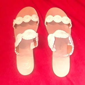 White Jack Rogers lauren sandal
